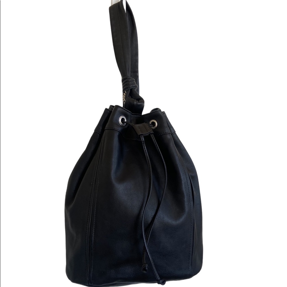 Marco Buggiani Leather Drawstring Bag - image 2
